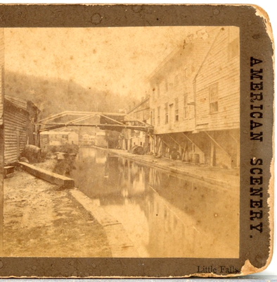 #ad #ad Outlet Of Erie Canal Little Falls New York Stereoview U41 $9.95