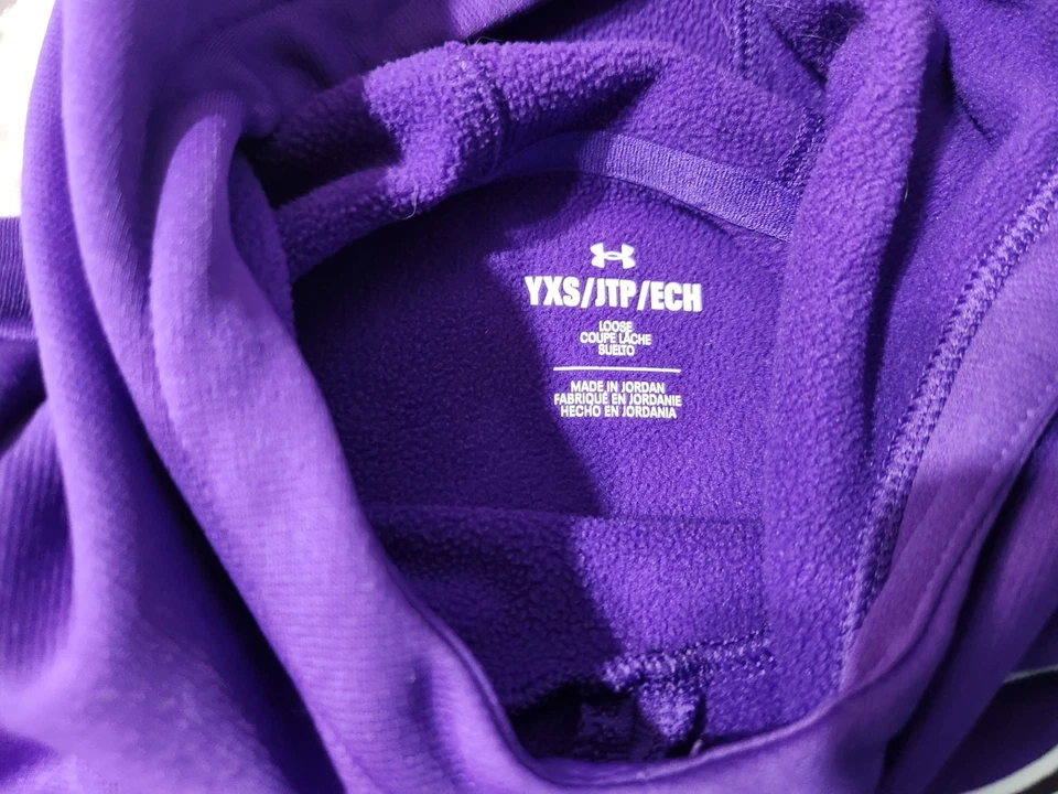 UNDER ARMOUR LOOSE STORM 青少年 XS 紫色 PULLOVER HOODIE (C5) — 第 3/3 张图片