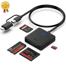 Memory Card Reader, 4In1 USB 3.0 and USB-C to SD Micro SD MS CF Card Reader Ada