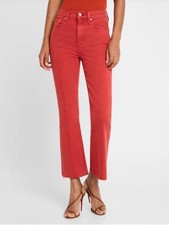 Pistola LENNON Seamed High Rise Crop Boot Rouge Women s Size 27 EUC