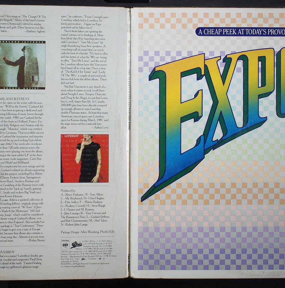 Exposed - Provocative New Rock v/a  - vinyl 2xLP record [NHBX01-100] Made in USA - Image 3 of 4
