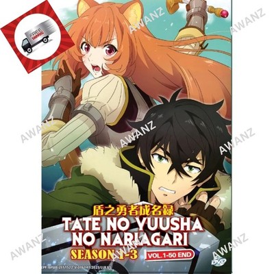 DVD Anime The Rising Of The Shield Hero Staffel 1+2+3 (1-50 Ende) Englisch Al...
