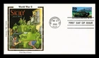 DR JIM STAMPS US COVER WWII SICILY ATTACKED BY ALLIED FORCES FDC COLORANO SILK