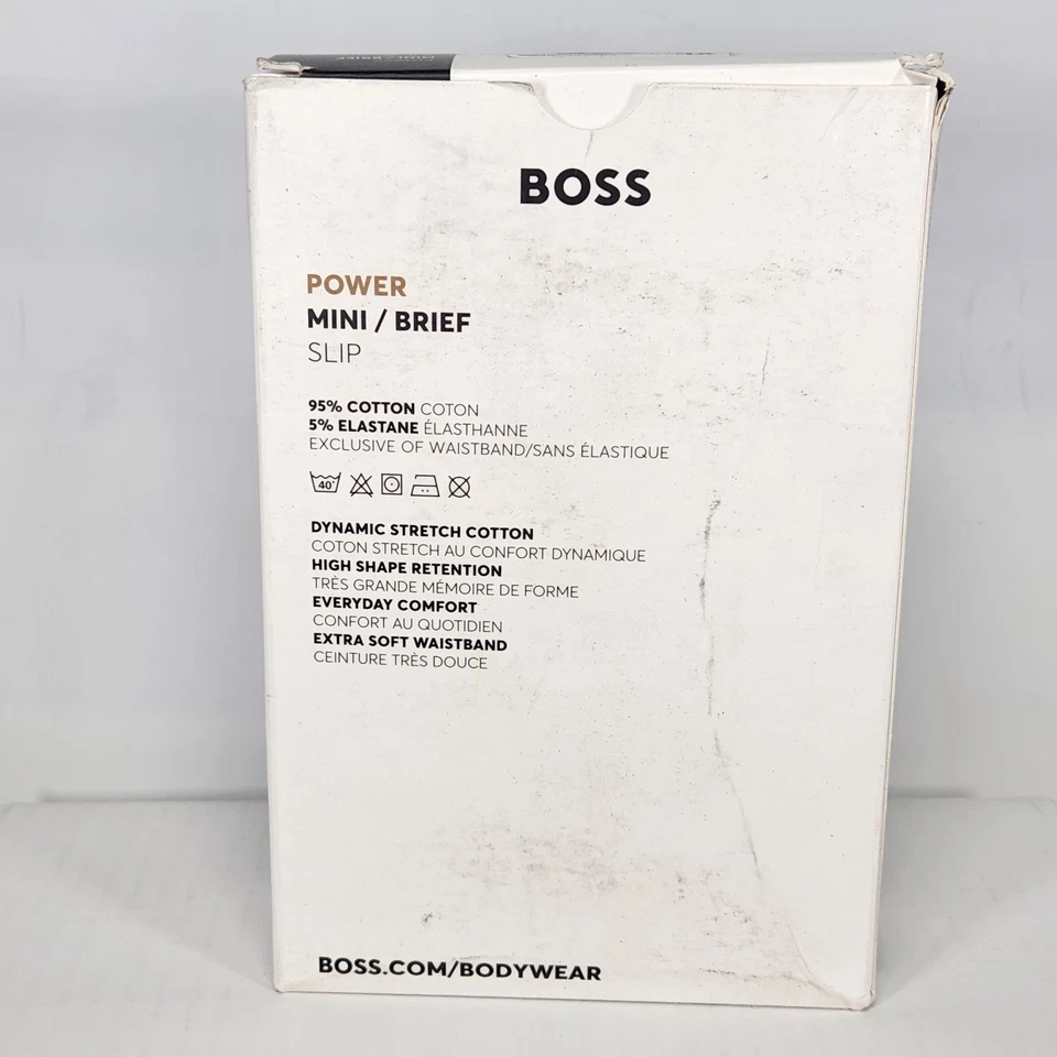 Size XL - 3pk BOSS Logo Waistband Power Mini / Brief - Cotton Stretch - Image 2 of 4