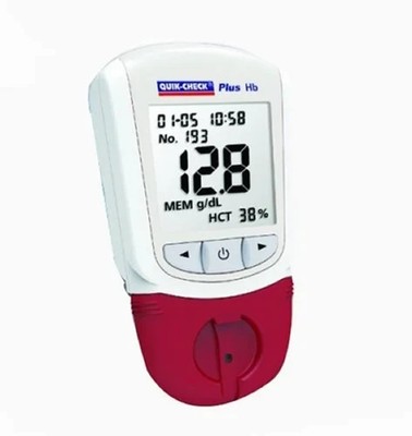 Quick Check Instant Hb Hämoglobin Testgerät mit 50 Teststreifen Kostenloser V...