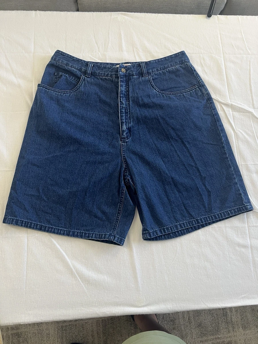 Short Talbots Femme – Taille 16P – Rayures Bleu Clair Et Blanc