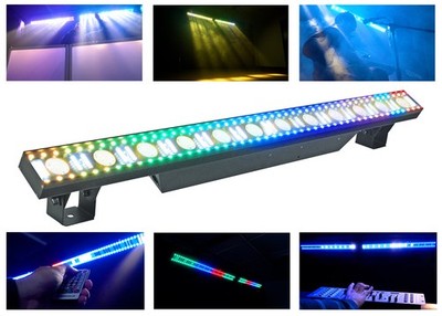 Rockville Pixel Hybrid Bar Battery Power Light Strip Linear Wash/Strobe/Blinder