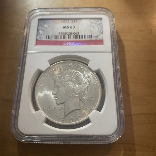 1922 Ms 63 Peace Dollar