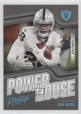 2021 Panini Prestige Power House Xtra Points Platinum 7/25 Josh Jacobs 9o3