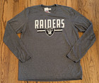 Las Vegas Raiders Long Sleeve T-Shirt Men's L NFL Team Apparel Gray NWT