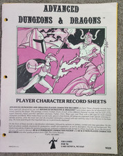 AD&D Player Character Record Sheets, 1979 TSR, 9028