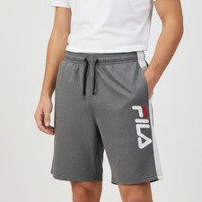 FILA active shorts Boy XL 18-20 gray ivory/elastic waist drawstring/pockets/knit