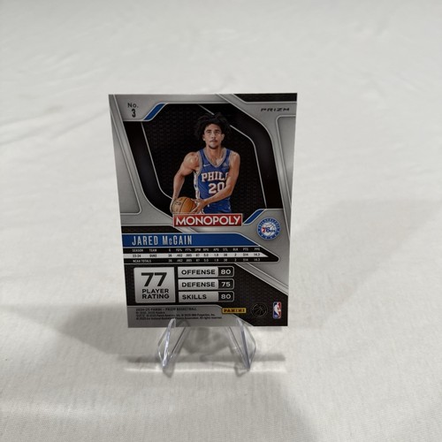 2024-25 Panini Prizm Monopoly Jared McCain Cracked Ice Prizm RC #222 - Foto 2 di 2