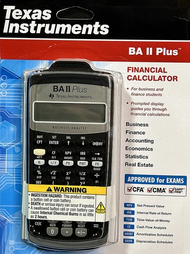 Texas Instruments BA II PLUS Financial Calculator Handheld New in Package - Picture 3 of 3