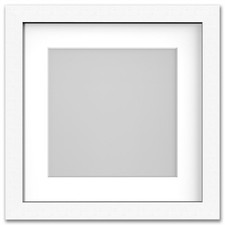 Square Photo Frame with White Mount – White Picture Frame & Poster Frame