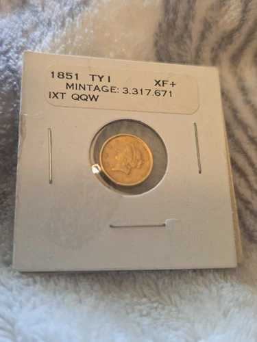 1851 Type 1 Liberty Coronet Gold One Dollar Good Details G$1 Type US Coin