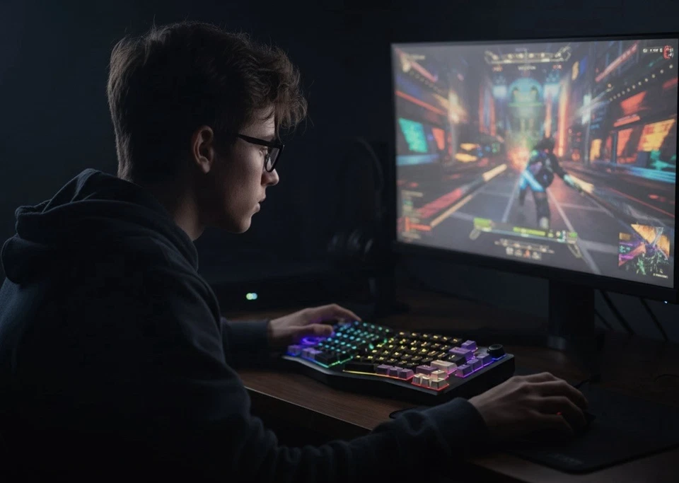 LEOBOG Alice A75 Non stick Wireless 83 Key bit Gaming Keyboard RGB Black, Purple - Image 3 of 4