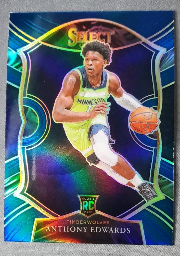 2020-21 Panini Select - Concourse Anthony Edwards #61 Blue Prizm (RC)