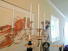 Exquisite Black and Silver Candelabra