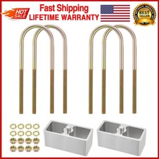 New Leaf Spring Lowering Block Kit 2 Inch Drop With U-bolts Hardware Universal