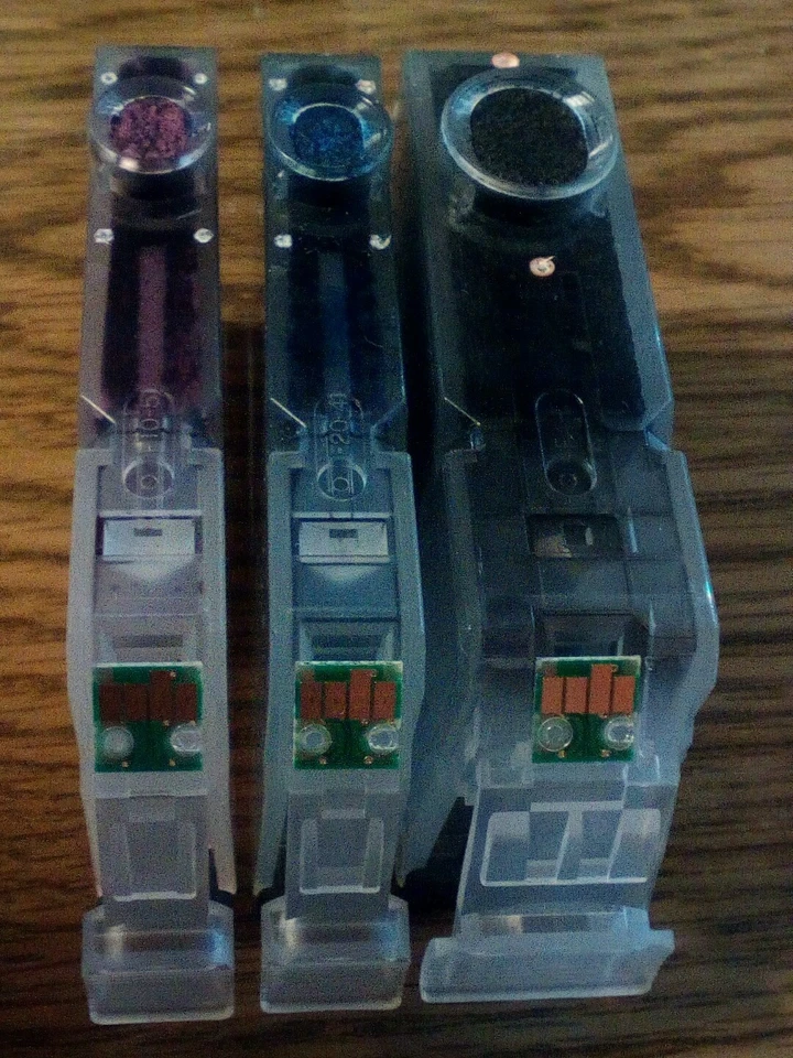 3 Original Leerpatronen Canon CLI-8C CLI-8M PGI-5BK genuine - Bild 2 von 3