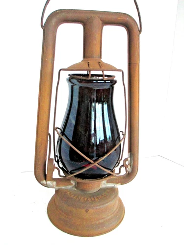 Vintage Antique Buhl Conquest Lantern (Detroit USA) with RED Globe         BSMT