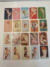 20 Vintage Single Swap Cards:Pin-up Girls, Coca Cola, Al Moore, Vargas & Esquire
