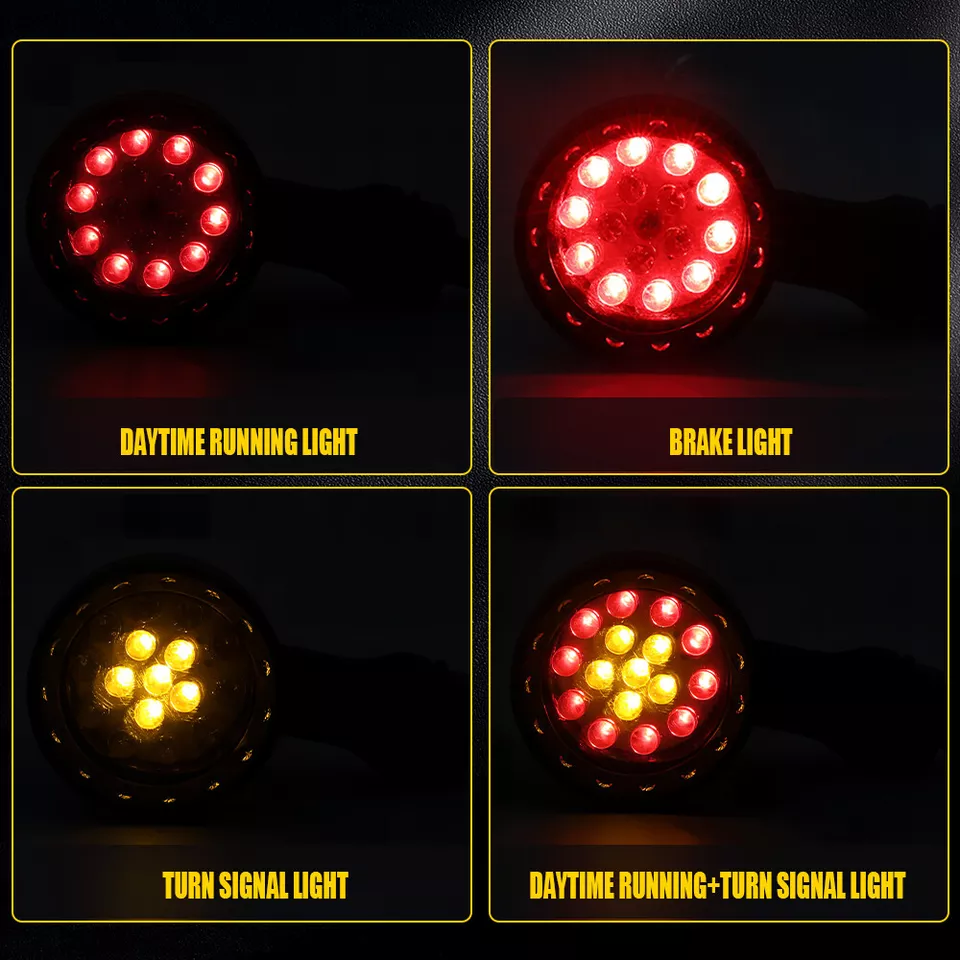 2X Luz trasera intermitente de bala LED para motocicleta para Harley Foto 4 de 4