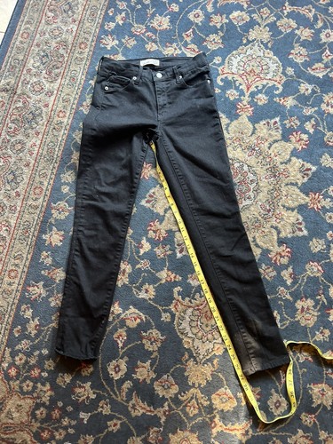 Women's GAP Black Med High Rise Jeans Size 25 | 2R Black Five Pocket - Picture 5 of 6