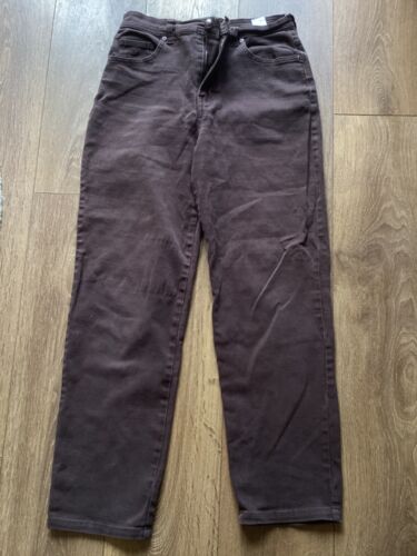 Ladies  Brown High Rise Straight Leg Denim Jeans Size 8 - Picture 1 of 3