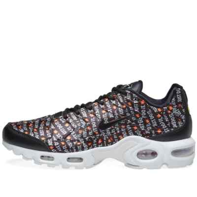 Nike Air Max Plus SE JUST DO IT Sneakers Women Sz 8 JDI Black