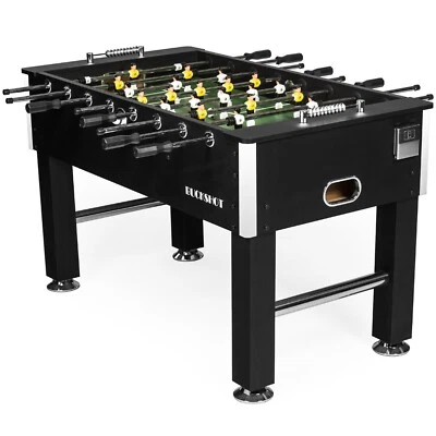 Buckshot Kickertisch 141x77x89 cm - 60KG - Schwarz Tischfussball mit 2 Bälle - Bild 1 von 4