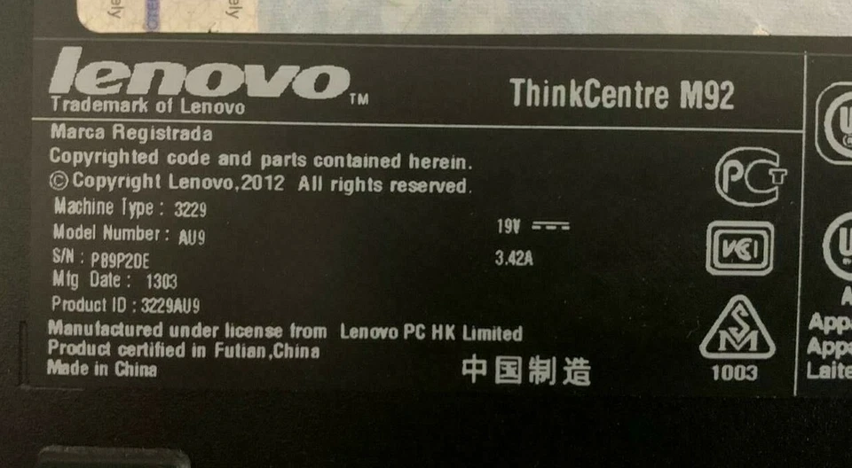 Lenovo ThinkCentre M92 MINI i3-2120T 2.6GHz 4GB RAM, 128GB SSD (OFFERS WELCOME) - Image 3 of 4