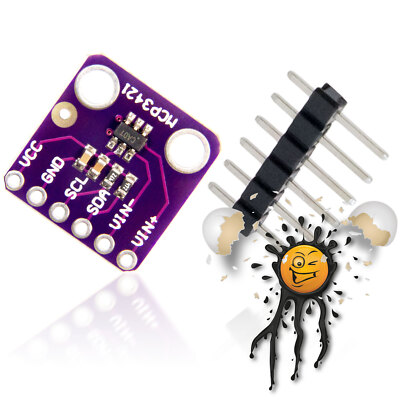 MCP3421 18-bit ADC AD Konverter Modul I2C 2,7-5,5V ESP8266 Arduino Raspberry STM