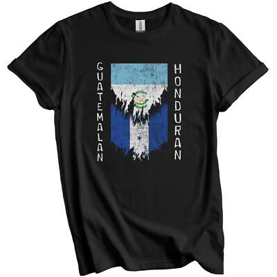 Guatemalan Honduran Flags Ripped Torn Guatemala Honduras T-Shirt
