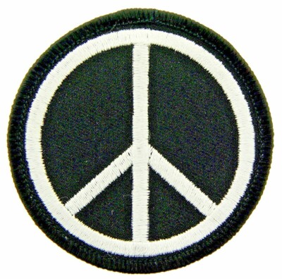 PEACE SIGN Embroidered Shoulder Patch 3