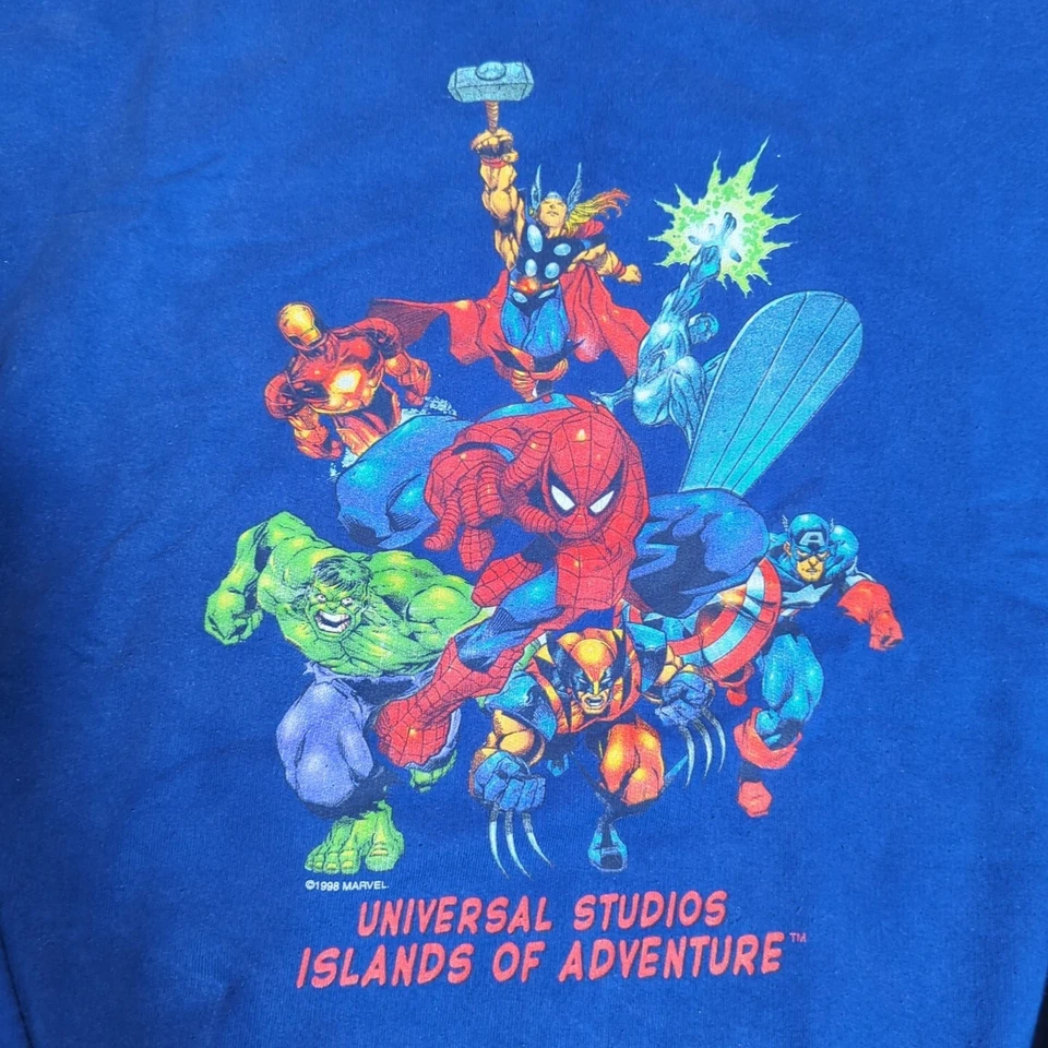 Sudadera Pullover Vintage 1998 Universal Studios Marvel Avengers Talla XXL Foto 3 de 4