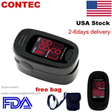 Fingertip Pulse Oximeter Finger Blood Oxygen SpO2 PR Heart Rate Monitor,bag USA