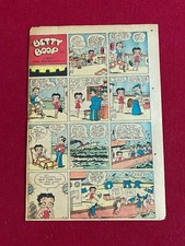 1935, Betty Boop, Sunday Comic Strip Full Page  Scarce / Vintage Popeye