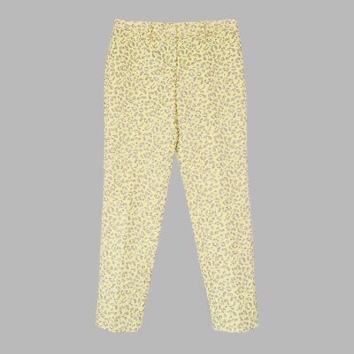 Versace Jeans Hose Neon Gelb Leopard Animal Print | IT 40 | UK 8