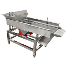Electric Stainless Linear Vibrating Screen Dual Motor 8mm Round Screen 110V