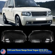 Pair Headlight Lens Headlamp Cover For 10-13 Land Rover Range Rover Vogue L322