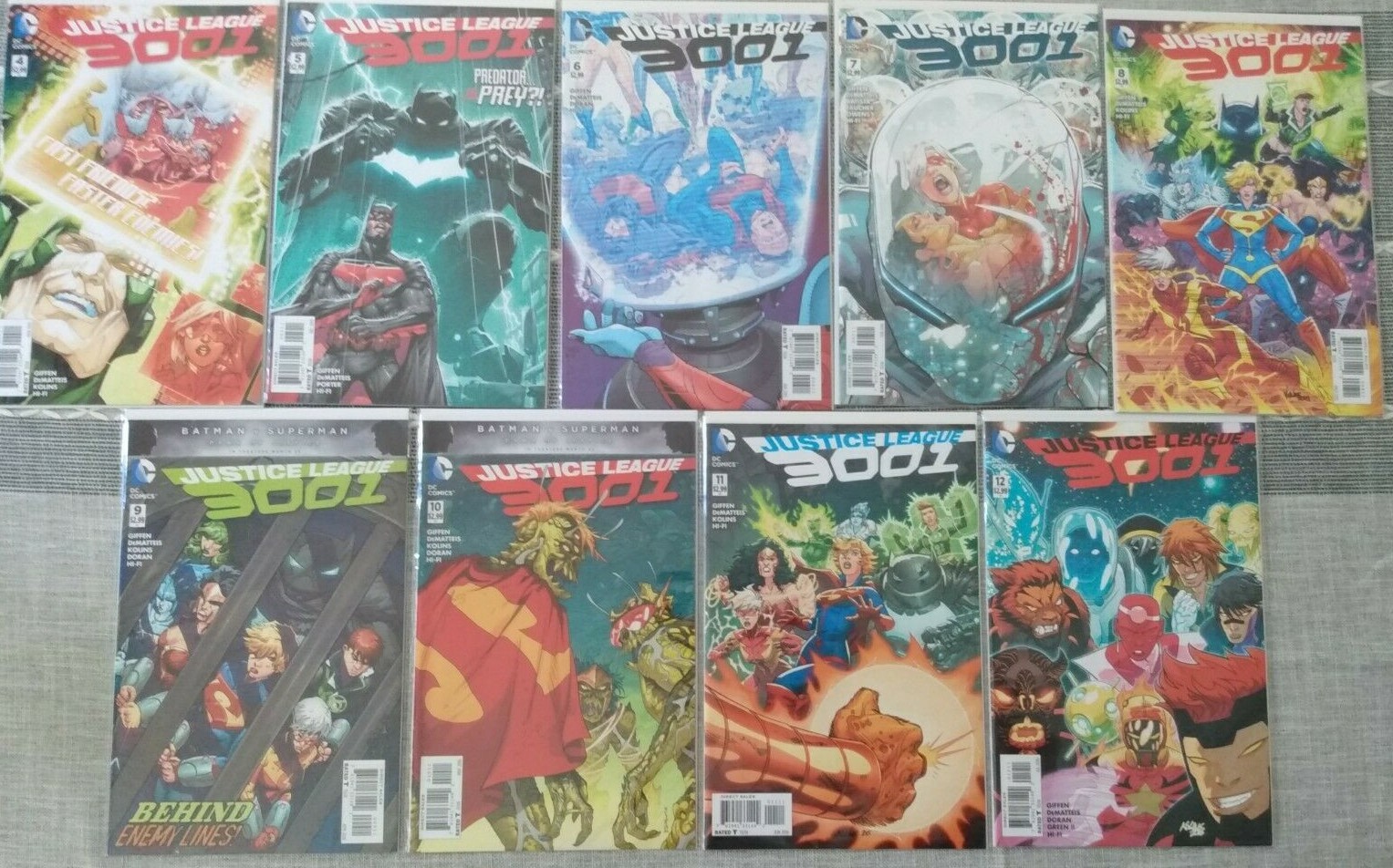 Justice League 3001 #4-12 DC 2015-16 Comic Books NM