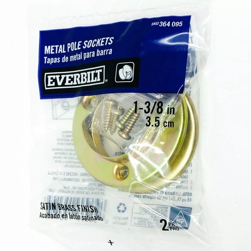 Pair of Everbilt Closet Rod Metal Pole Support Sockets for 1-3/8 in Rods 364095 - Picture 11 of 12