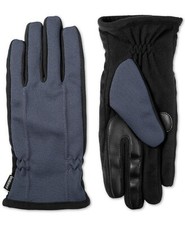 NEW 145 Isotoner Men Gray Black Smartouch Touchscreen Warm Winter Gloves Size M