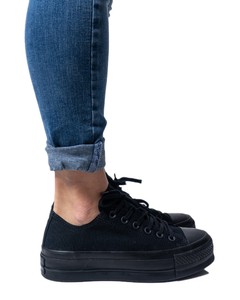converse total black pelle
