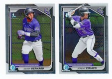 2024 Bowman Chrome 1st Lot – Derek Bernard & Jeremy Ciriaco (Rockies SS)