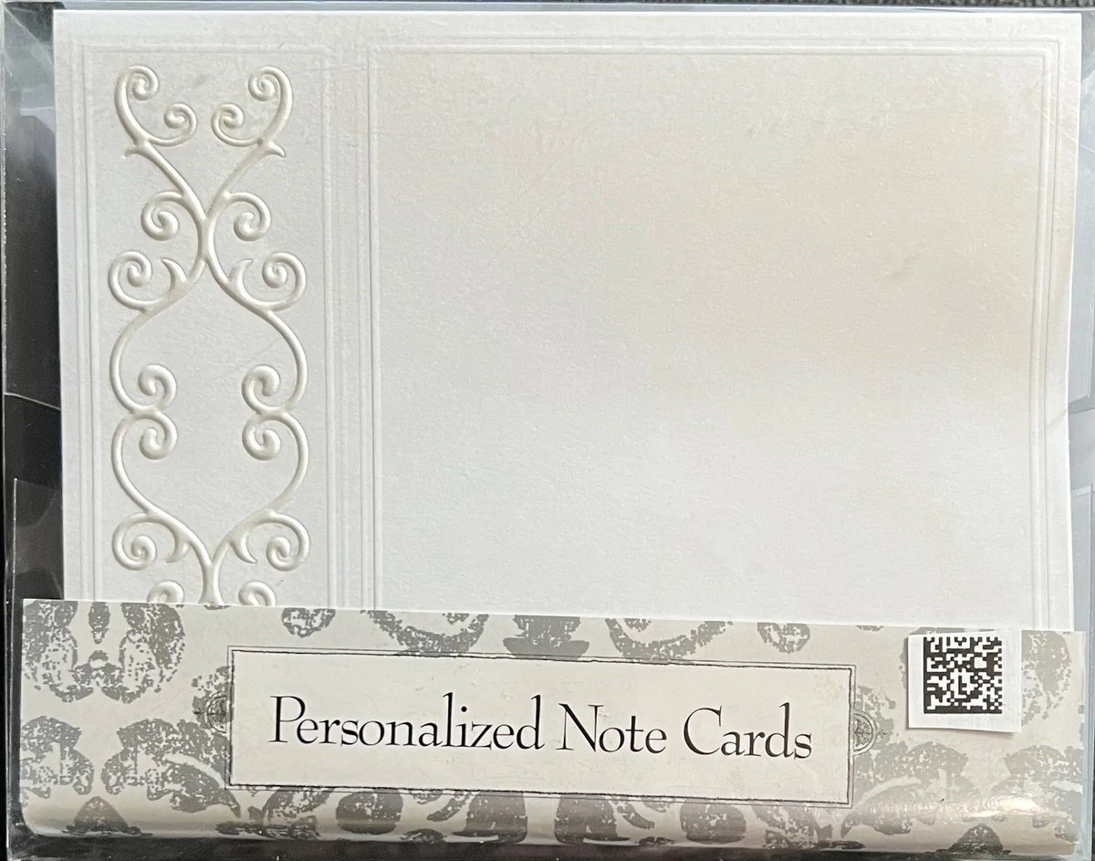 Personalized Embossed Thank You Cards Personalized Embossed Note Cards