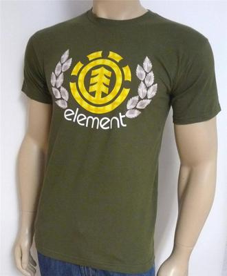 Element Skateboards Winning Wreath Graphic Tee Mens Green T-Shirt New NWT