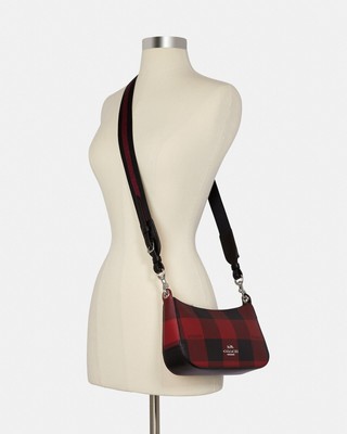buffalo plaid purse coach